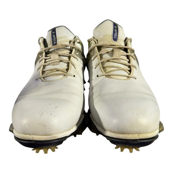 FootJoy Tour X Golf Shoes Men’s 11M White Navy Cleated 55404 - Picture 2 of 7